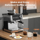 Espresso Machine 20 Bar, Expresso Coffee Machines with Grinder, Espresso Maker with Milk Frother Steam Wand, Latte, Customized