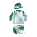 2025 Kids Boy Swimsuits Summer Sun Protection Vacation Beach Pants Long sleeve Tops with Hat Children Surfing Swim Suit 1-7T