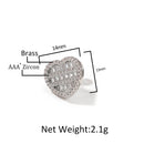 THE BLING KING New Heart Shaped Screw Back Stud Earring Iced Out Baguettecz Cubic Zirconia Men Women Hiphop Jewelry Best Gift