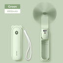 JISULIFE Portable Fan Mini Handheld Fan USB 4800mAh Recharge Hand Held Small Pocket Fan with Power Bank Flashlight Feature
