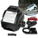 12V 906Kg Electric Hoist Lifting Crane Cable Hoist Winch for Boats  Trucks Cars with Hand-Held Rubber Remote Control