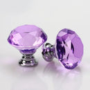 30mm Diamond Shape Design Crystal Glass Knobs Cupboard Pulls Drawer Knobs Kitchen Cabinet Handles Furniture Handle Hardware