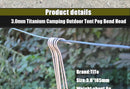 The Titan Peak | 3.0mm x 165mm Ultralight Titanium Alloy Tent Stakes