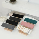 1pc Wooden Base T-Shaped PU Leather / Velvet Bracelet Display Rack Bangle Watch Hairband Jewelry Storage Stand Holder Organizer