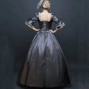 Palace Princess Queen Elegant Ball Party Formal Maxi Dress Medieval Lace Square Neck Medieval Renaissance Victorian Vestidos