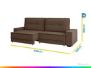 Reclining Retractable Sofa 4 Places Velvet Texas Besthouse