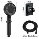 High-pressure Shower Head Set 5 Modes of Adjustment Showerhead with Hose Water-saving One-touch Stop Bathroom Accessories