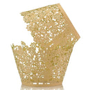 50 Pcs Laser Cut Hollow Cupcake Wrappers Baby Shower Muffin Cupcake Baking Cups Wedding Birthday Party Cake Decoration
