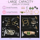Travel Jewelry Organizer Case,Jewelry Bags Jewelry Storage Book Binder with Clear Zipper Velvet Pouch for Traveling,Earrings