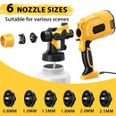 1400ML Electric Spray Gun 1000W Powerful HVLP Paint Sprayer 6 copper nozzles Auto Furniture Steel Coating Airbrush