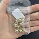 3D奢华锆石星十字美甲金属饰品10颗美人鱼珠美甲首饰 11*18毫米合金美甲水晶宝石装饰