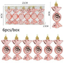 6pcs Christmas Lollipop Candy Cane Pendant Xmas Tree Hanging Ball Ornaments Christmas Decorations for Home 2025 New Year Gift