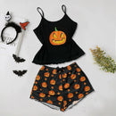 Cute Bear Friends Printed Summer Spaghetti Strap Pajamas Set for Women Tank Top Shorts Female Sexy Lingerie Sleeveless Pijamas
