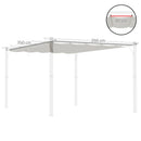 Outsunny retractable pergola cover 3,5x2,6 m 10 drain holes