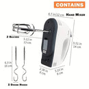saengQ Handheld electric egg beater, household automatic mixer, egg white and cream beater, mini 7-speed white