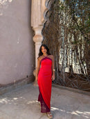 The Amalfi Hour | Colour-Block Scarf-Collar Maxi Dress