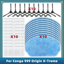 Compatible For Cecotec Conga 999 Origin X-Treme Genesis, Muhler Bobby 1 Replacement Spare Parts Side Brush Hepa Filter Mop Pad