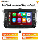 适用于大众POLO GOLF 5 6 Plus PASSAT B6 JETTA TIGUAN TOURAN SHARAN SCIROCCO CADDY 西雅特 Carplay 音频立体声 GPS 的安卓14车载收音机