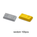 MOC Creative Building Blocks Dollar Cents Money Coins Cash Bill City Gold Silver Treasure Chests Bricks 3069 30385 Printed Tile