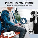 Printer Inkless BT Wireless Portable Printer with Printing Paper Document Printing Maker for Smartphone PC  A4 Thermal Printer