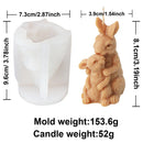 多款式复活节兔子蜡烛硅胶模具 3D动物工艺品树脂石膏肥皂模具 DIY冰块烘焙工具 家居礼品