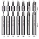 40Pcs/Set 3/8" & 1/2" Drive Allen Key Torx Hex Star Spline Socket Bit Chrome Sockets Set Handle Tools Kit With Case