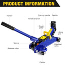 DayPlus 液压小车式千斤顶重型 2 吨低位举升器 适用于汽车面包车车库轮胎维修更换轮胎紧急情况