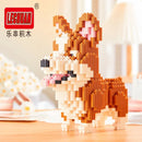 Linkgo 乐高积木 边境牧羊犬 哈士奇 斗牛犬 柯基 雪纳瑞 3D模型 动物狗 迷你积木人偶 儿童益智玩具 礼物