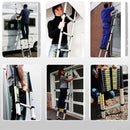 DayPlus 5m Telescopic Ladder 16.4ft Multi-Purpose Aluminum Lightweight Folding ladder Non-Slip Extendable Sturdy Home Loft Tool
