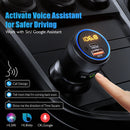 LENCENT FM Transmitter Modulator Car Bluetooth 5.1 withType C PD 20W and QC3.0 18W Car Fast Charger MP3 Player Radio Transmitter