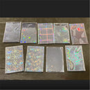 50pcs/Lot Heart-shaped Foil Laser Top Loading Sleeves For PKM YGO Board Game Cards Photo Kpop Protector Shield Cover