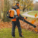 63CC Leaf Blower, 2.7kW Two-Stroke Engine, 6800rpm Speed, Efficient Yard Cleanup, Lightweight 19.7lbs, Long Reach Nozzle