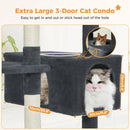 Multi-Level Cat Tree Tower with Scratching Posts&Board, Hammock, Cat Condo, Spacious Top Perch,Dangling Balls for Indoor Cats
