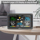 Geevon Weather Station Wireless Indoor Outdoor Thermometer, Color Display Weather Thermometer, Digital Temperature Gauge