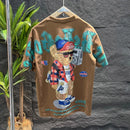 Male Tees Shirts Black Hip Hop Tops Rock Men's T-shirt Anime Print Katoen Aesthetic Clothing Chic Hot Wholesale New in Summer Xl
