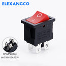 5 PCS/LOT 12Models KCD1 Series  21*15mm 3/4/6Pin Boat Car Rocker Switches 6A/250VAC 10A/125V AC With Red Green Lamp Switch