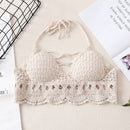 summer holiday beach camis lady sexy tassels crochet camisole women sexy tassels bikini camis female crochet halter bikini tops