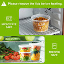 Deli Containers with Lids Food Storage Containers with Lids Freezer Safe, Soup Containers for Restaurant BPA Free Microwave Safe
