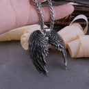 Stainless Steel Classic Angel Wings Necklace Men's Fashion Animal Boutique Handmade Hip Hop Pendant Jewelry Gift DropShipping