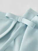 FSLE French Style Square Neck Dress for Women Bow Summer 2025 New Slim Fit Dress Midi-length 25FS12623