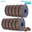 SUNLU 10公斤 PETG/ABS 耗材 10卷 3D打印线材 1公斤/卷 1.75毫米 100% 线材整齐排列 适用于欧美地区3D打印