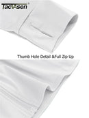 TACVASEN Full Zip UPF 50+ Sun Protection Summer Jackets Womens Long Sleeve Shirts Casual Jackets W/ Zipper Pockets Tops Outdoor