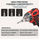 NEWONE 18V cordless Impact Wrench, Impact wrench kit, brushless 400Nm torque impact driver and battery charger