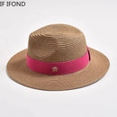 New Summer Straw Hat for Women Panama Soft Shaped Beach Sun Hat Outdoor UV Protection Travel Hat Sombreros De Mujer
