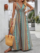 New Summer Beach Dress Vestidos Para Mujer Printing Dresses Fashion Suspenders Dress Party Dresses Clothing Long Dresses