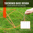 VEVOR Disc Golf Basket 24Chains Portable Disc Golf Target Hole Heavy Duty Steel Practice Disc Golf Basket Stand Equipment Orange