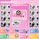 Instant printing with children's cameras, Christmas birthday gifts for boys and girls aged 3-12, FHD selfie children's digital c