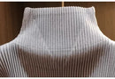 Miyake Pleated Sweatshirt Pit Stripe Zipper Standing Collar Jacket Women 2025 New Casual Pullover Hundred Pleat Skinny Tops