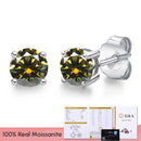 Real 0.1-3CT Test Passed Moissanite Diamond Stud Earrings for Women S925 Silver Platinum Plated Bride Wedding GRA Fine Jewelry