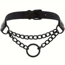 Punk Gothic Style PU Leather Faux Jewelry Collar Bracelet Bangle Bracelet,Male Female Lover Necklace Holiday Party Costume